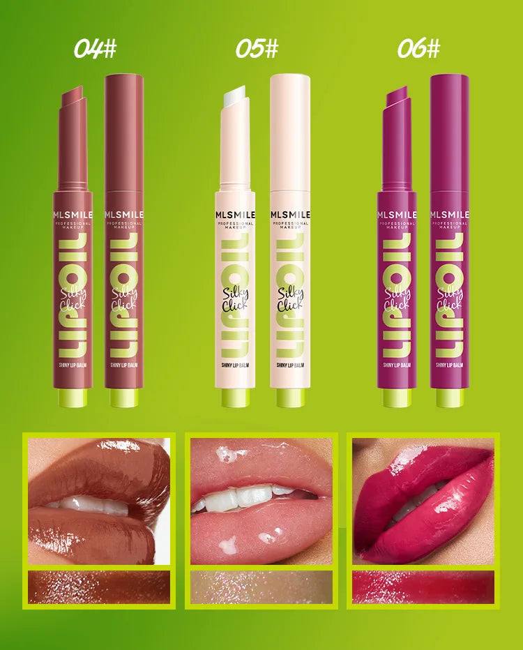 Brillo de labios MLSMILE Click: cuidado labial hidratante y duradero con brillo de espejo