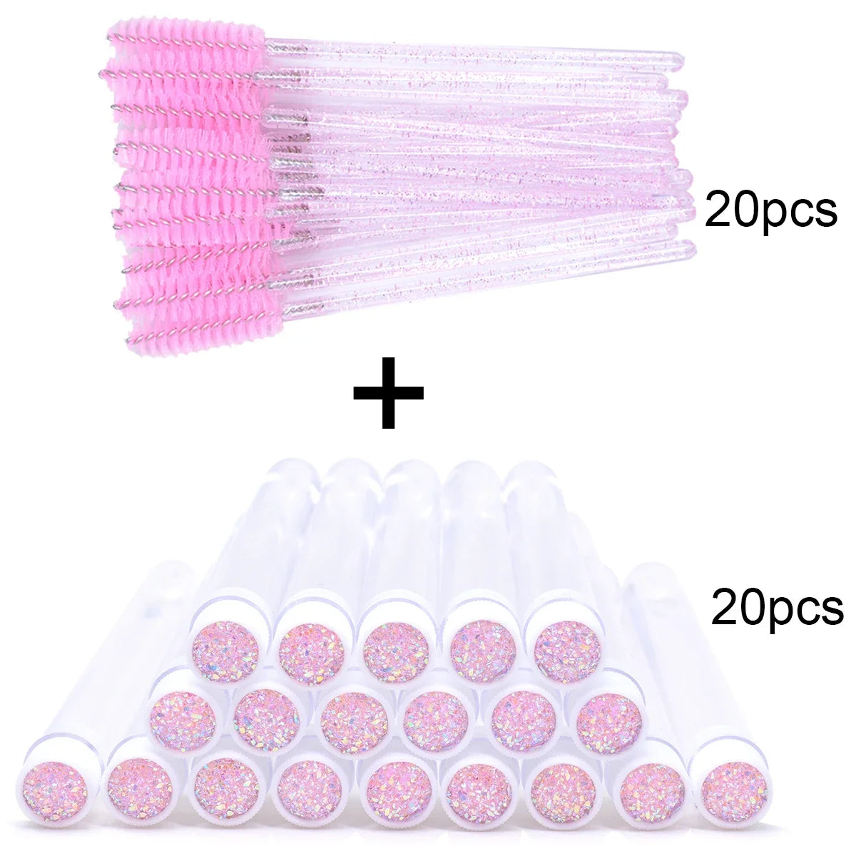ZXZZS 20PCS Reusable Eyelash Brush Set with Dust-Proof Tubes – Replaceable Mascara Wands for Lash & Brow Makeup