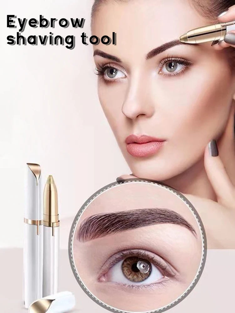 LuxuryGlow Electric Eyebrow Trimmer for Beginners – Precision Nose Hair & Brow Shaver