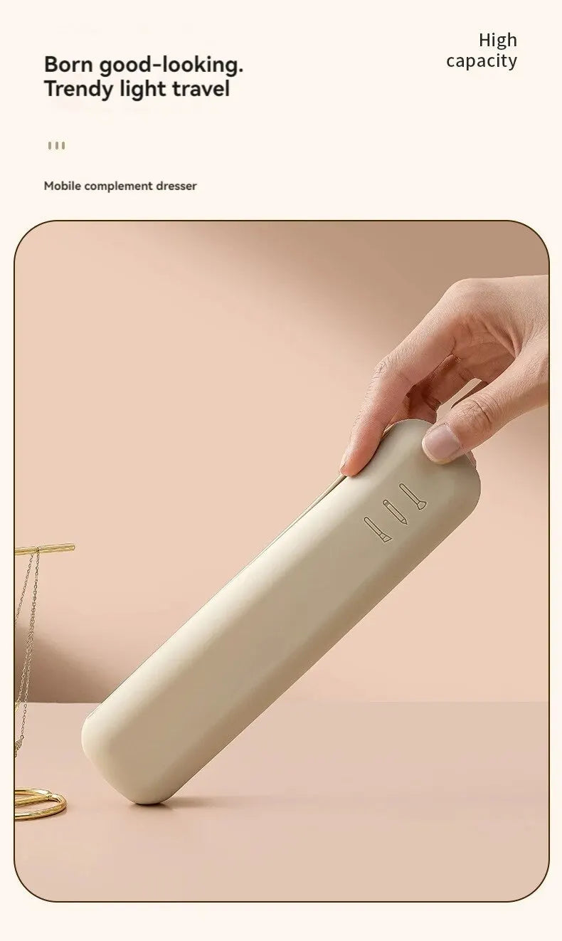 LuxuryGlow Silicone Makeup Brush & Brow Pencil Case | Dustproof Portable Travel Pouch