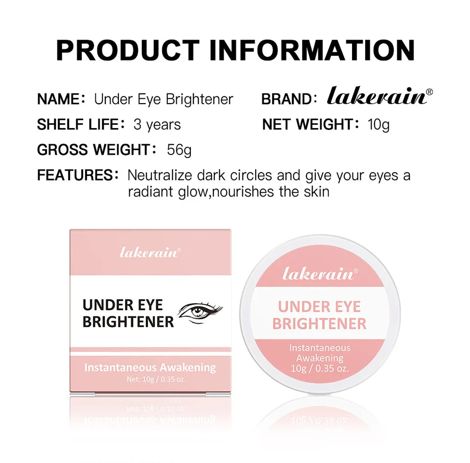 Lakerain Under Eye Brightening Cream – Conceals Dark Circles & Fine Lines | Radiant Glow