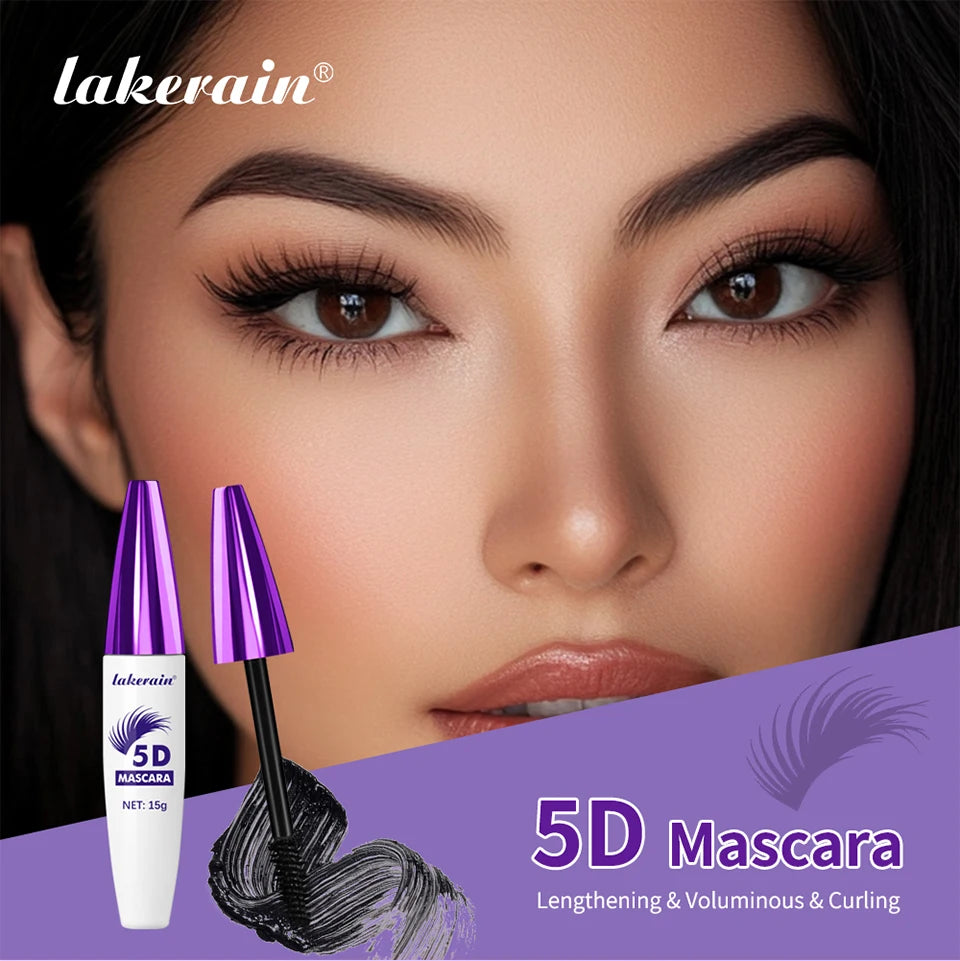 ibcccndc 5D Waterproof Fiber Mascara – Lengthening, Volumizing & Curling