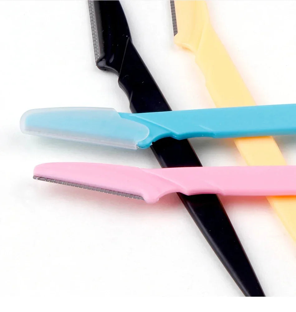 LuxuryGlow - Set de 3/10 afeitadoras recortadoras de cejas seguras: depilación facial de precisión para mujeres