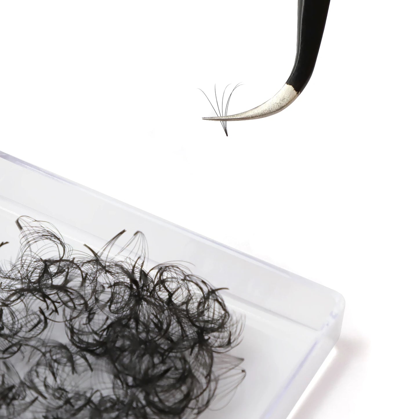 TDANCE 500Fans Premade Volume Eyelash Extensions – Pointy Base, Medium Stem C90