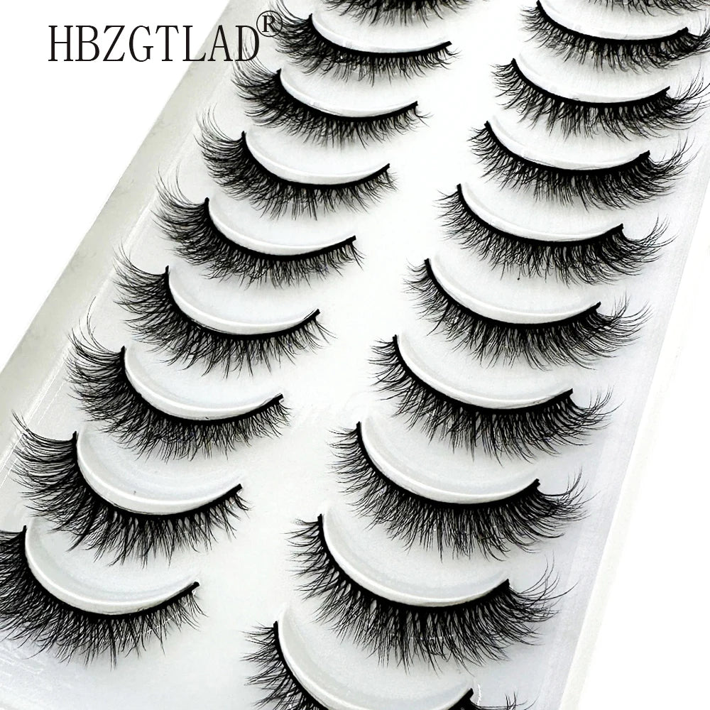 LuxuryGlow 10 Pairs Fluffy 3D Mink False Eyelashes – Soft, Dramatic & Reusable