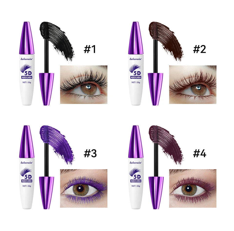 ibcccndc 5D Waterproof Fiber Mascara – Lengthening, Volumizing & Curling