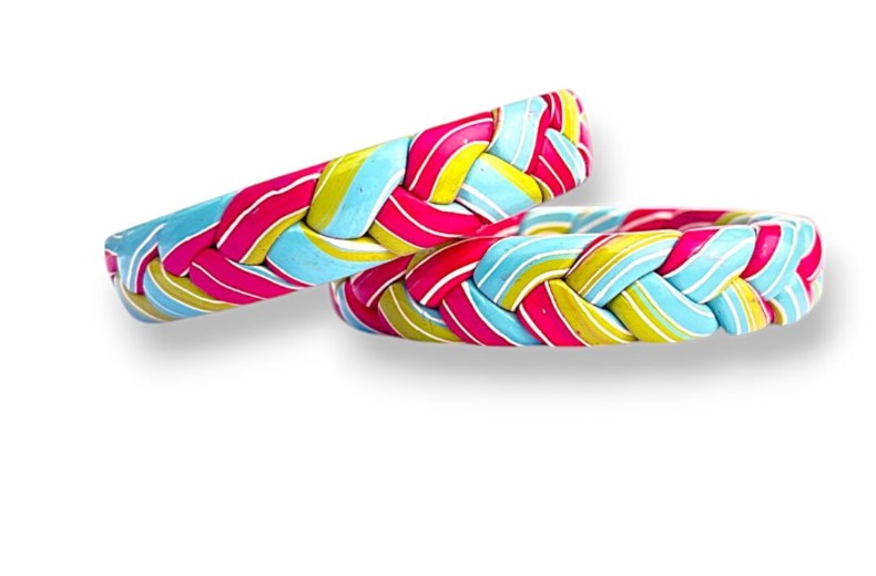 LuxuryGlow Lac Bangles Nakhra Handmade Lac Bangles – Multicolor Ponytail Design |