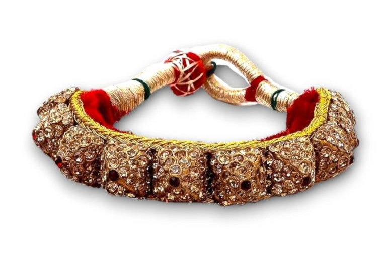 LuxuryGlow Lac Jewelry Rajwadi Ponchi – Handcrafted Lac Armlets (2pc Set) by | Traditional Rajputi Jewelry of Timeless Elegance