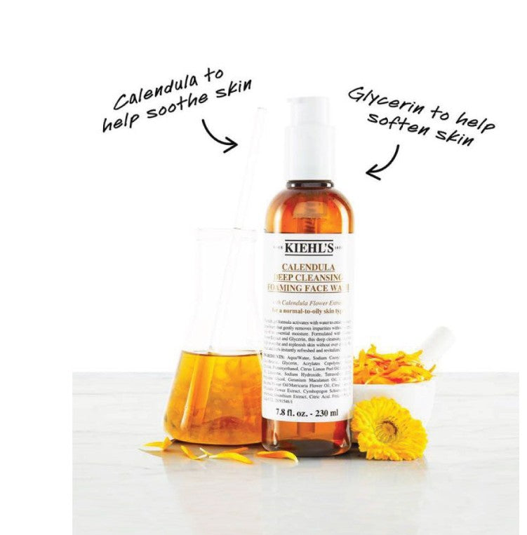 Calendula Deep Cleansing Foaming Face Wash – Hydrating & Brightening Cleanser for Normal to Oily Skin