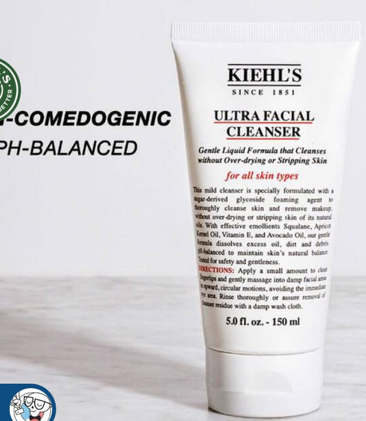 Ultra Facial Cleanser – Gentle pH-Balanced Foaming Face Wash with Squalane & Vitamin E for All Skin Types