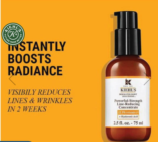 Powerful Strength Line Reducing Concentrate – Vitamin C Anti-Aging Serum with Hyaluronic Acid for Radiant, Smooth Skin