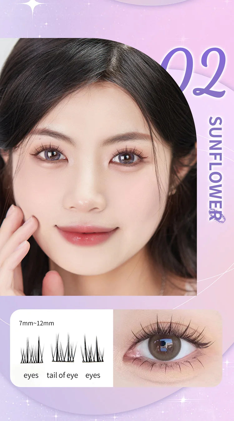 LuxuryGlow Glue-Free Fairy False Eyelashes | Easy Rebound & No-Removal Strip Lashes