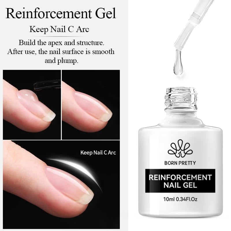 BORN PRETTY 10ml Nail Gel – Base, Top & Rubber Reinforcement Gel for UV/LED