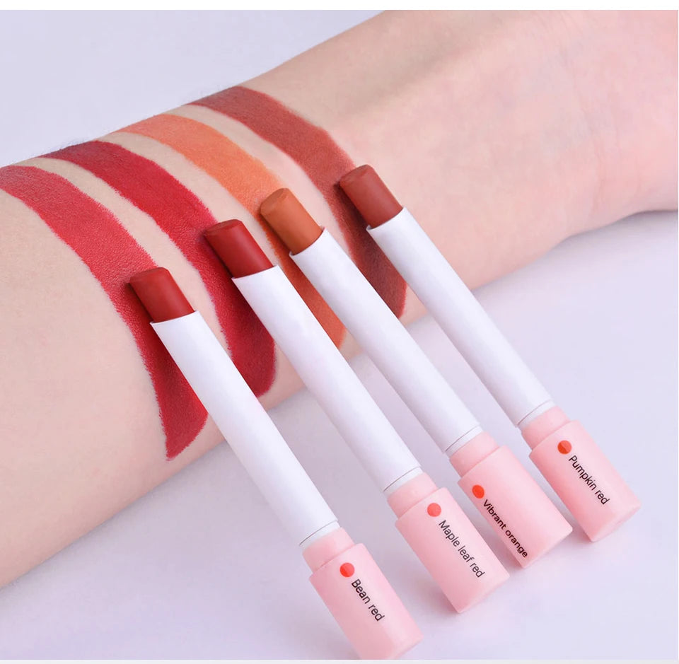 ibcccndc - Set de labiales mate de 4 colores: brillo labial resistente al agua y de larga duración