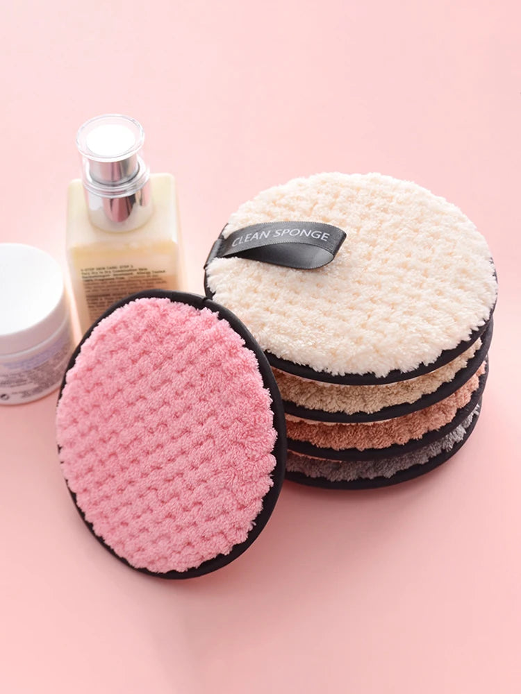 LuxuryGlow 4PCS Reusable Microfiber Makeup Remover Pads – Soft, Washable & Eco-Friendly