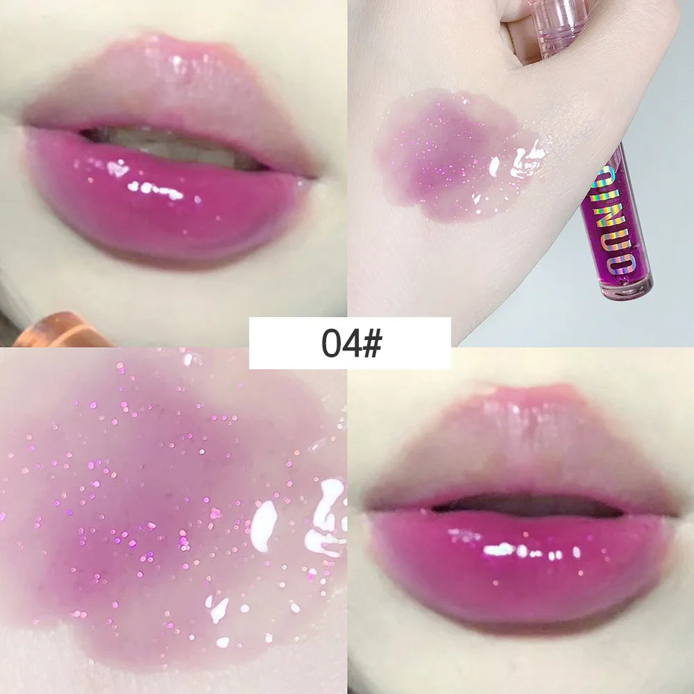 Brillo labial SHAQINUO Mirror Jelly (4 unidades) | Hidratante, brillante y duradero