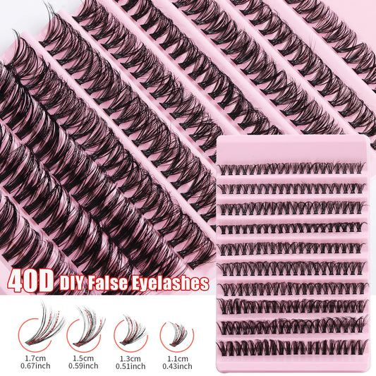 JPNPL MJ DIY Eyelash Extension Kit – 200 PCS Clusters with Bond & Seal