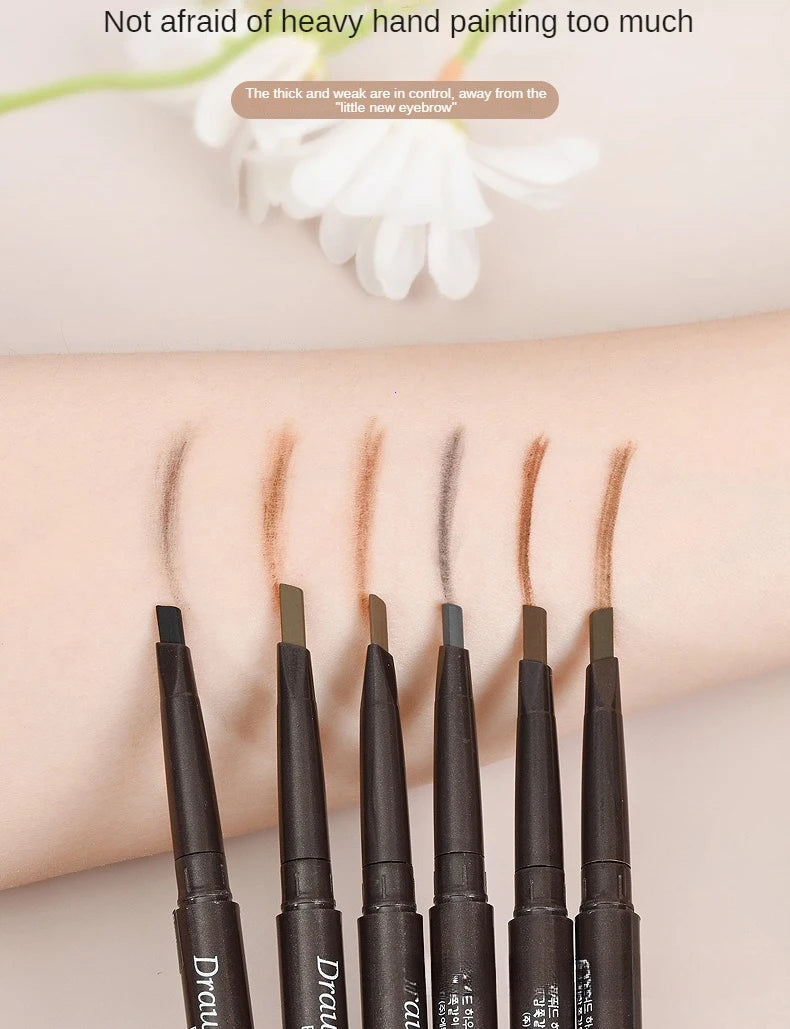 LuxuryGlow 2-in-1 Waterproof Eyebrow Pencil — Long-Lasting with Brow Brush (5 Colors)