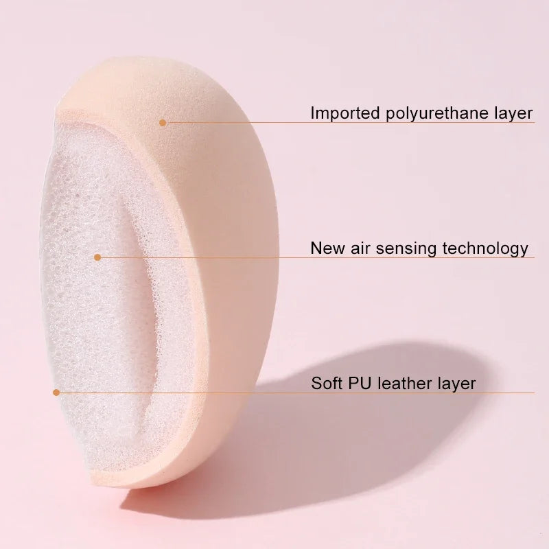 LuxuryGlow 3-Piece Soft Makeup Puff Set – Wet & Dry Dual-Use Cosmetic Sponges
