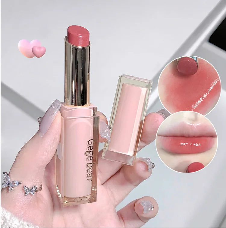 Gege Bear Silky Glossy Lipstick – Ultra Moisturizing, Non-Stick, Water Bomb Finish