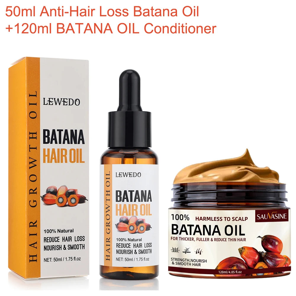 Natural Batana Hair Oil – Anti-Hair Loss & Root Strengthening Treatment (2pcs, 50ml)