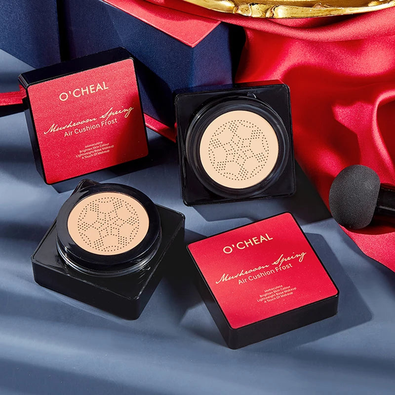 O'CHEAL Mushroom Head BB Cream: base de maquillaje en cojín de larga duración y resistente al agua