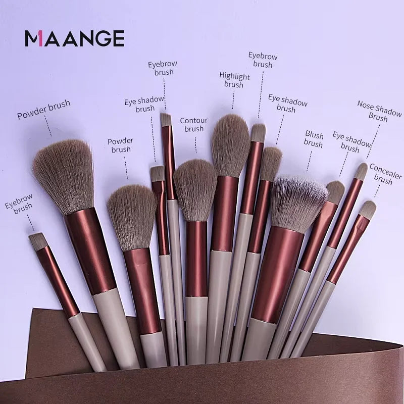 LuxuryGlow 8Pcs Candy Color Professional Makeup Brush Set — Soft, Fluffy, All-in-One Blending Kit