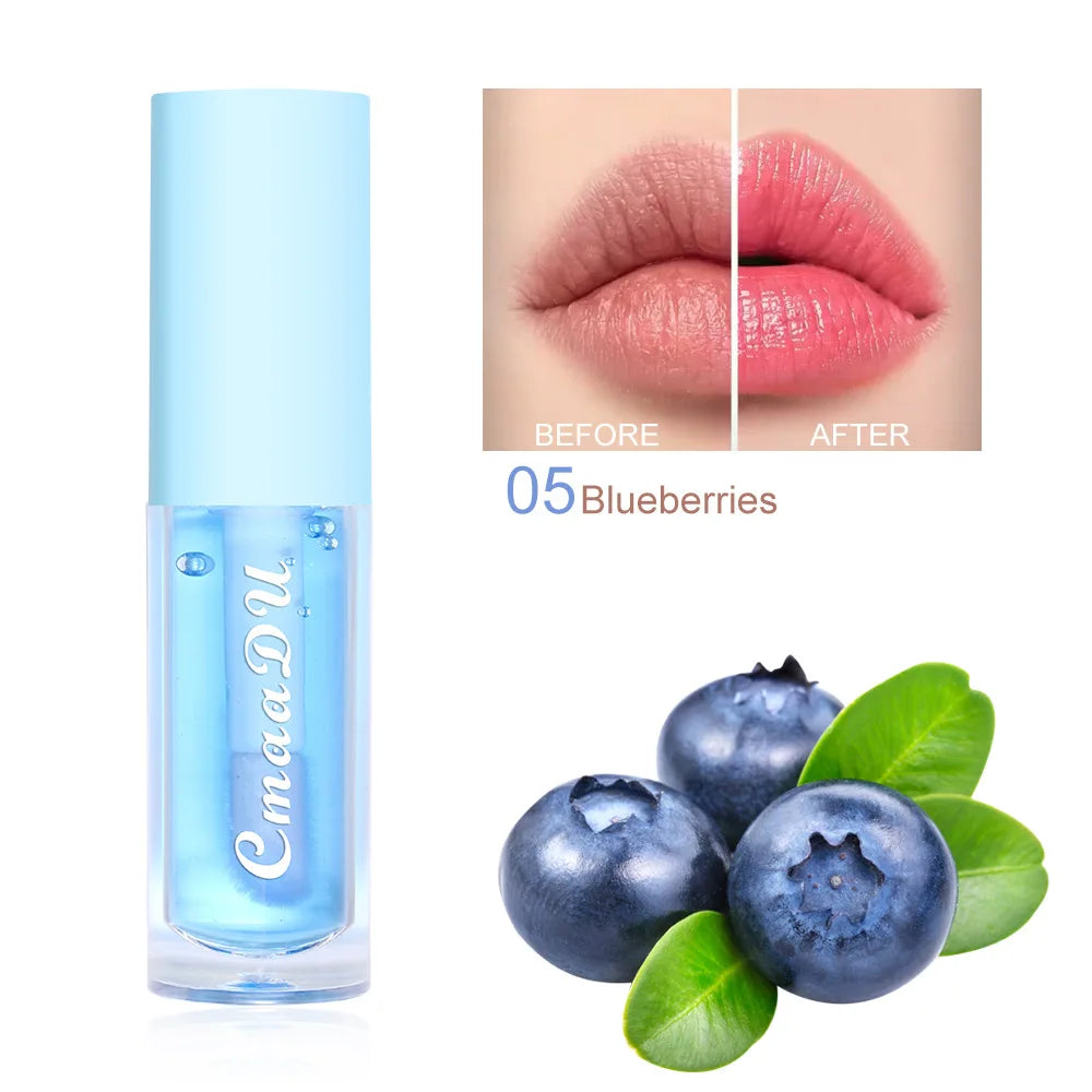 CMAADU 6-in-1 Color-Changing Lip Gloss Set – Fruity, Long-Lasting & Hydrating