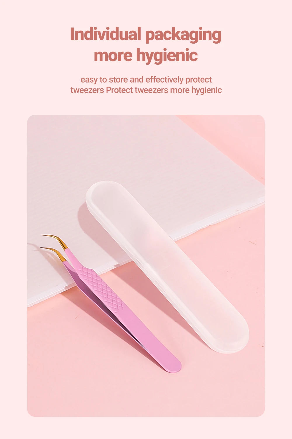 Stainless Steel Eyebrow Tweezers – Slant Tip Precision Tool for Grooming & Facial Hair