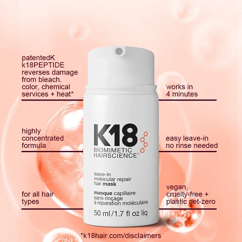 Jaysuing K18 Leave-In Repair Hair Mask – 50ML Conditioner for Dry & Damaged Hair (4-Minute Treatment)