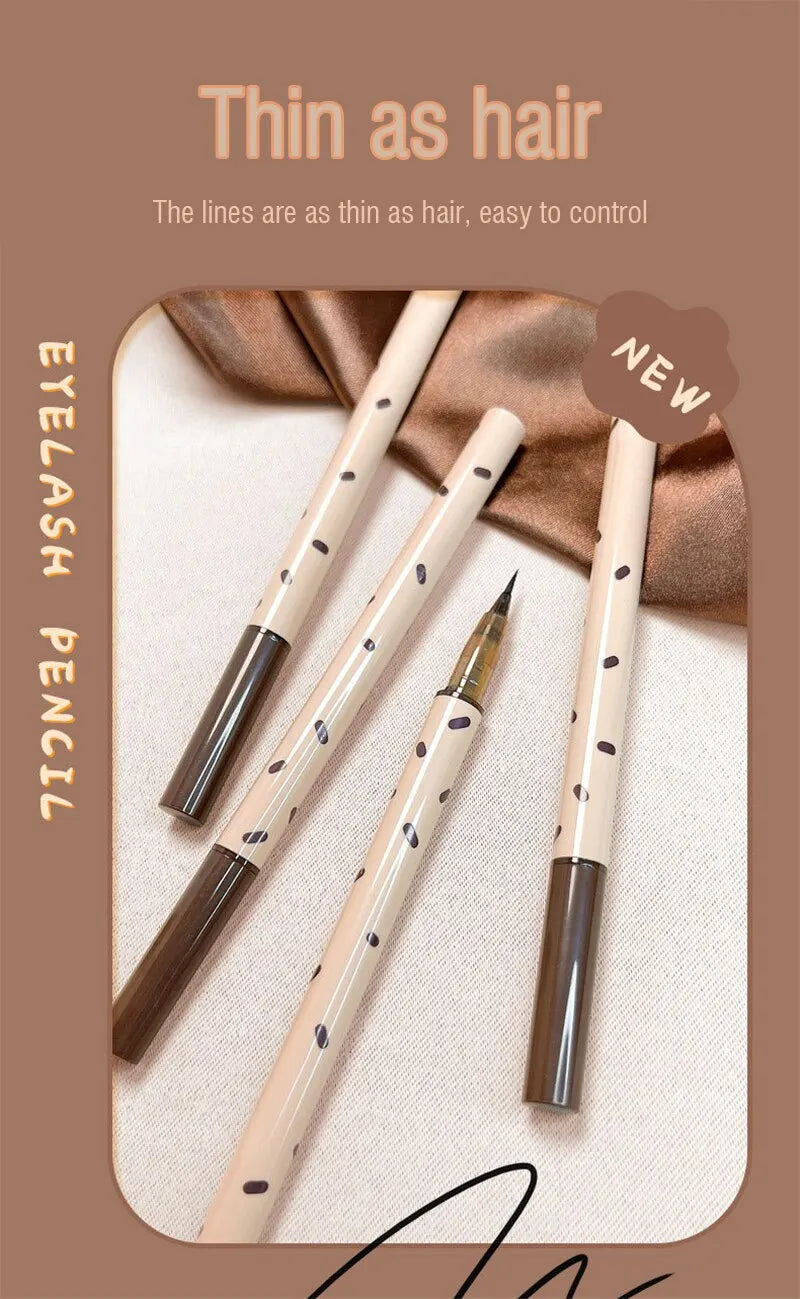 MAXFINE Waterproof Long Lasting Liquid Eyeliner – Smudge-Proof Silkworm Lash Pencil