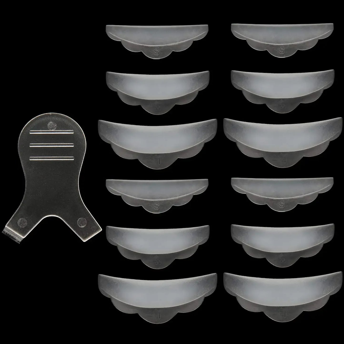 ZXZZS 5 Pairs Silicone Lash Lift Kit with Y Brush & Curler Applicator