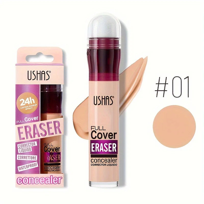 Corrector líquido USHAS Sponge Head: cobertura hidratante y duradera para ojeras e imperfecciones.