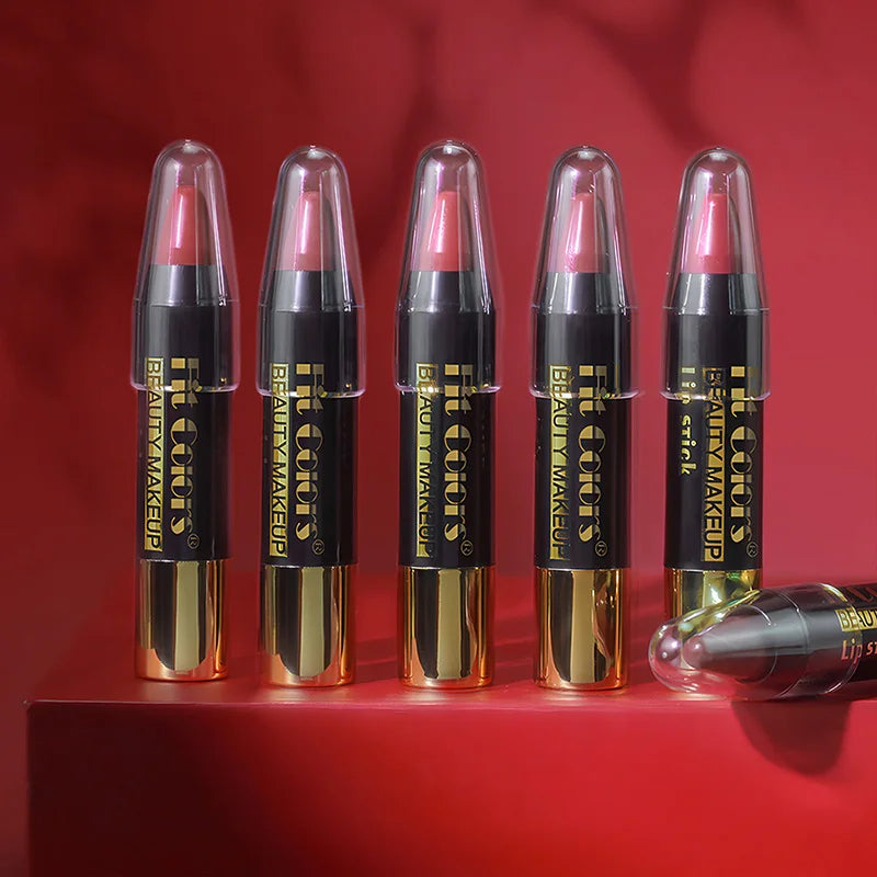 Set de lápices labiales LuxuryGLOW Fit Colors Velvet: 6 tonos, resistentes al agua e hidratantes