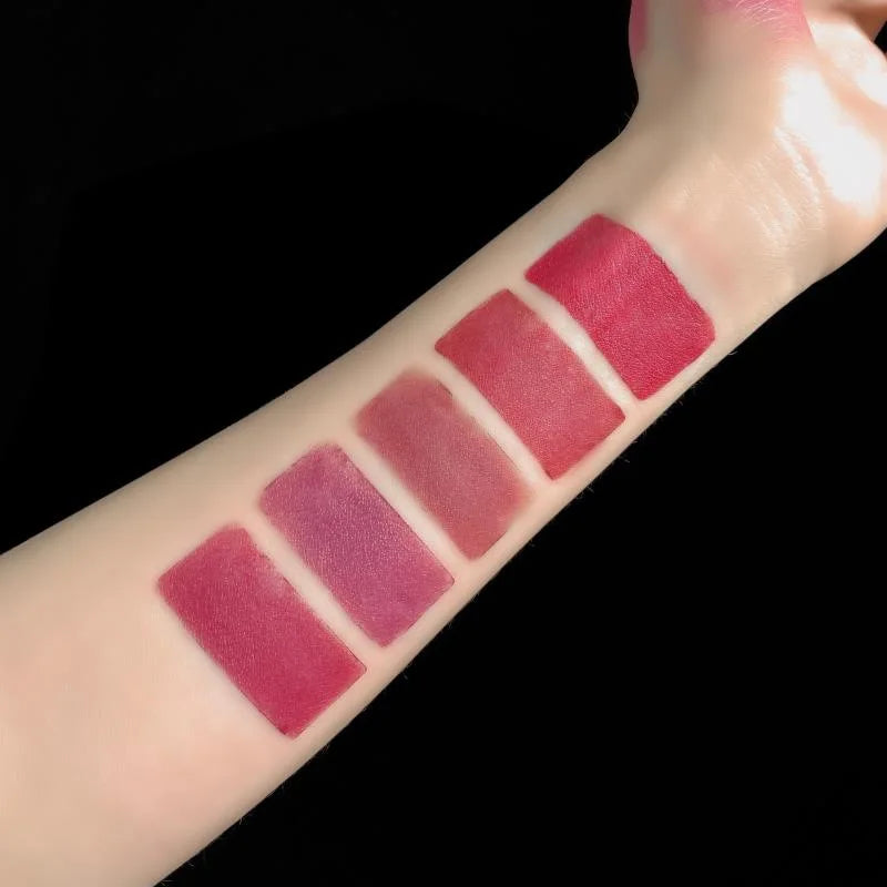 LuxuryGlow Fit Colors 5-in-1 Matte Lipstick Set – Velvet Finish, Non-Stick, Long-Lasting