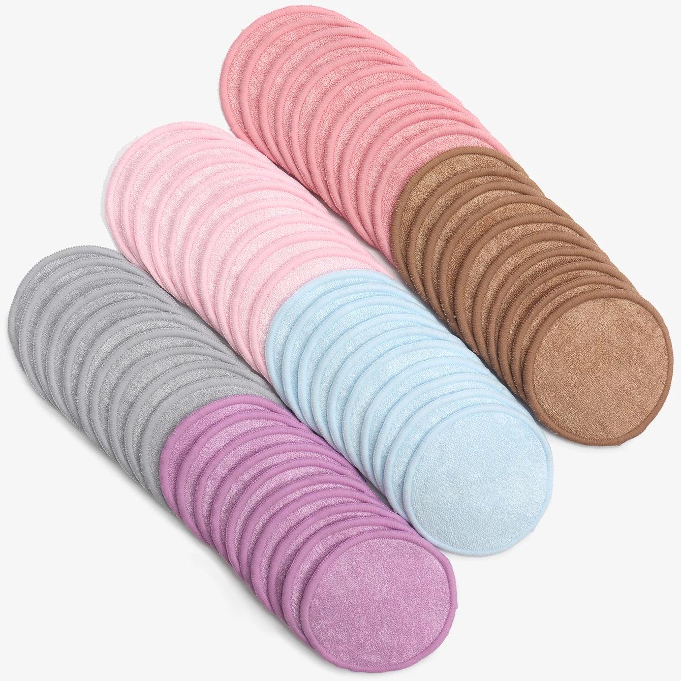 LuxuryGlow Reusable Makeup Remover Pads – 5/10/20 Pack Washable Face Puffs