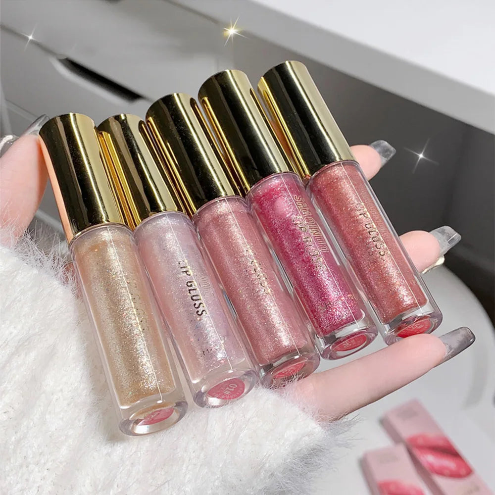 Brillo labial brillante SHAQINUO: hidratante, con un brillo intenso y un brillo sutil.