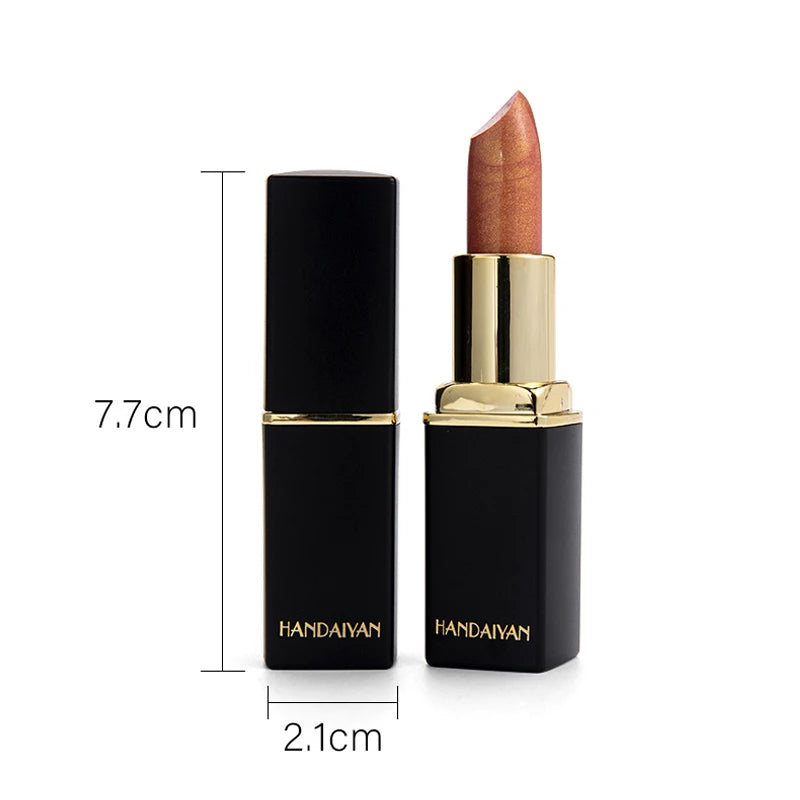 Lápiz labial hidratante Handaiyan Pearl: 9 colores, brillo duradero