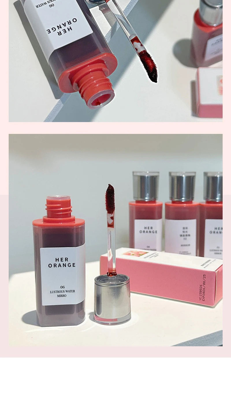 Laca de labios Crystal Gloss de HERORANGE: brillo cristalino, duradero y no pegajoso.
