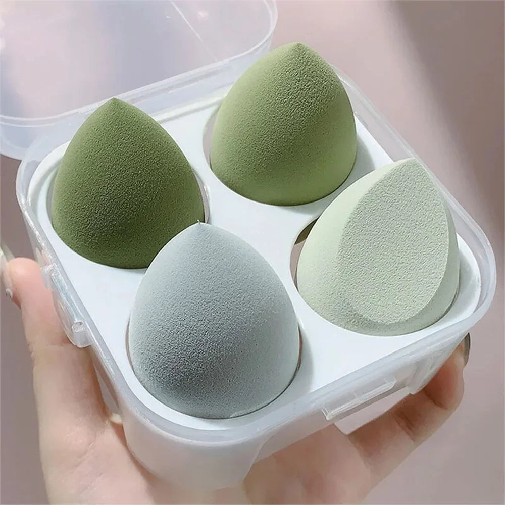 LuxuryGlow 4PCS Soft Makeup Sponge Blender Set – Flawless Foundation & Powder Puff