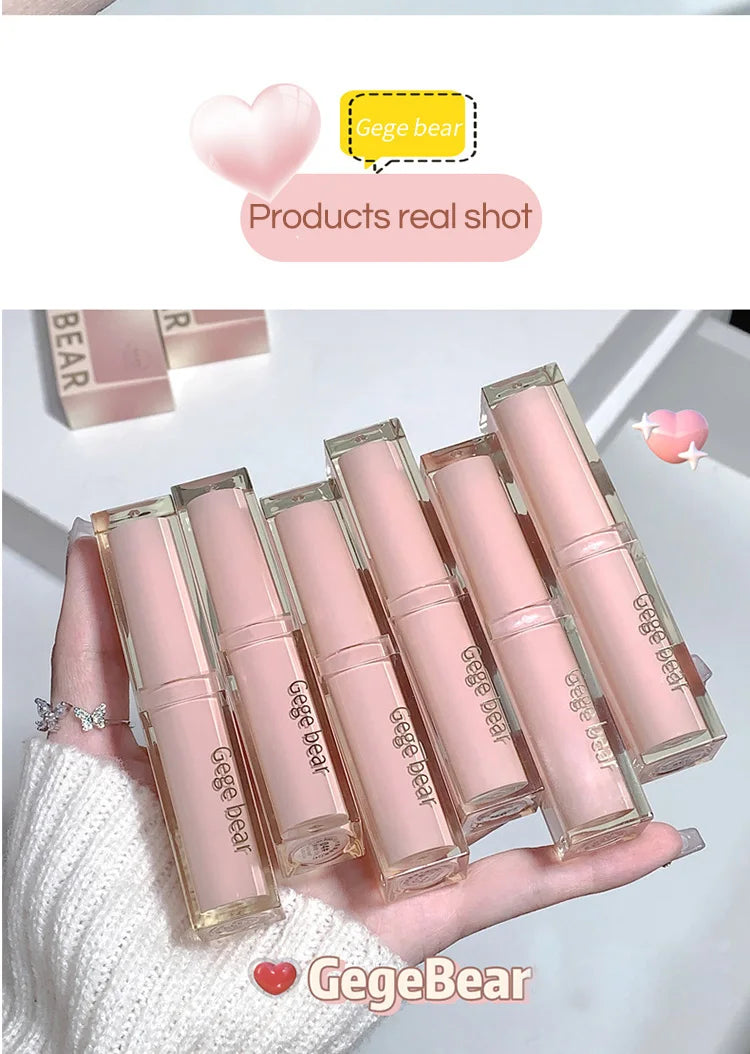 Gege Bear Silky Glossy Lipstick – Ultra Moisturizing, Non-Stick, Water Bomb Finish