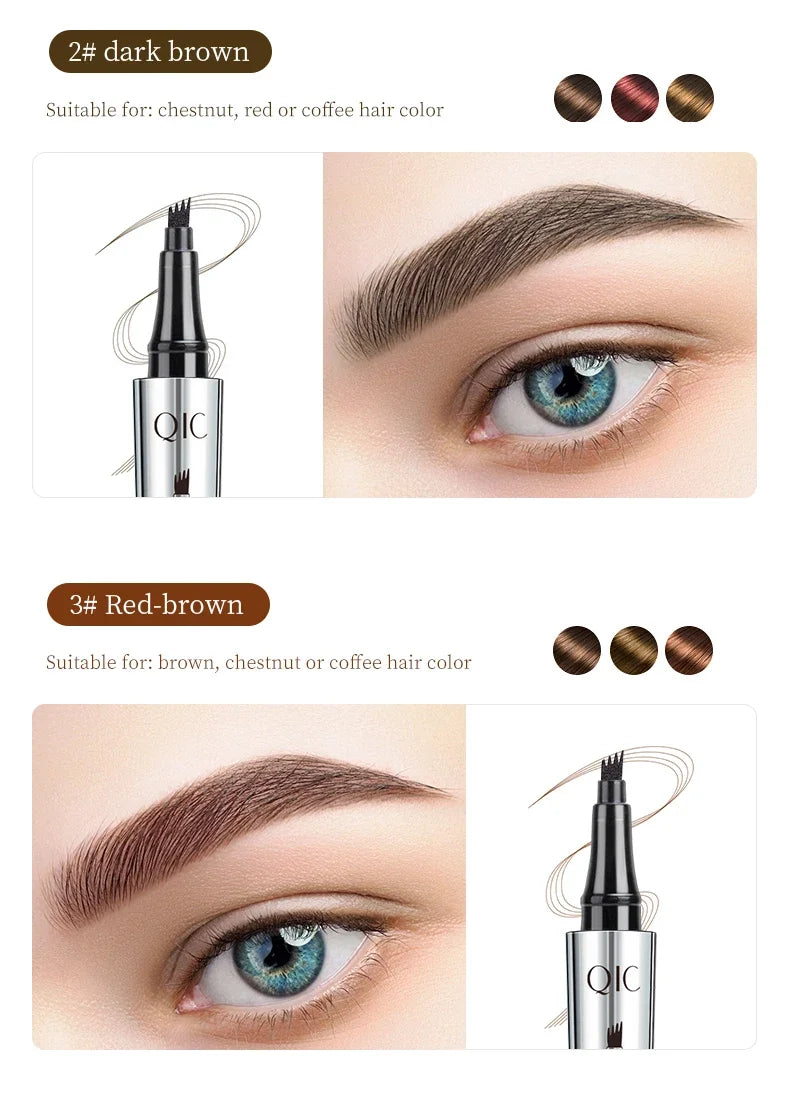 SAKSRAAR 5-Color Waterproof 4-Jaw Eyebrow Tattoo Pencil – Ultra-Fine, Long-Lasting Brow Pen