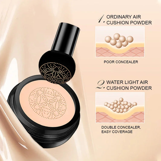 Ocheal BB Cream Air Cushion – Concealer, Foundation & Sunblock with Mushroom Puff