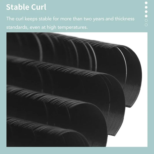 وصلات رموش فردية كلاسيكية من DIYDAY - ١٦ صفًا بلون أسود مطفي بمظهر ناعم من فرو المنك C180