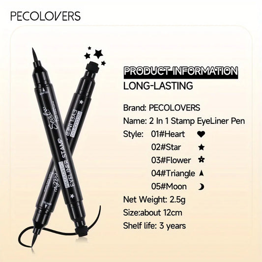LuxuryGlow 7-in-1 Eyeliner Stamp Pen – Double-Ended, Waterproof, Fast-Drying