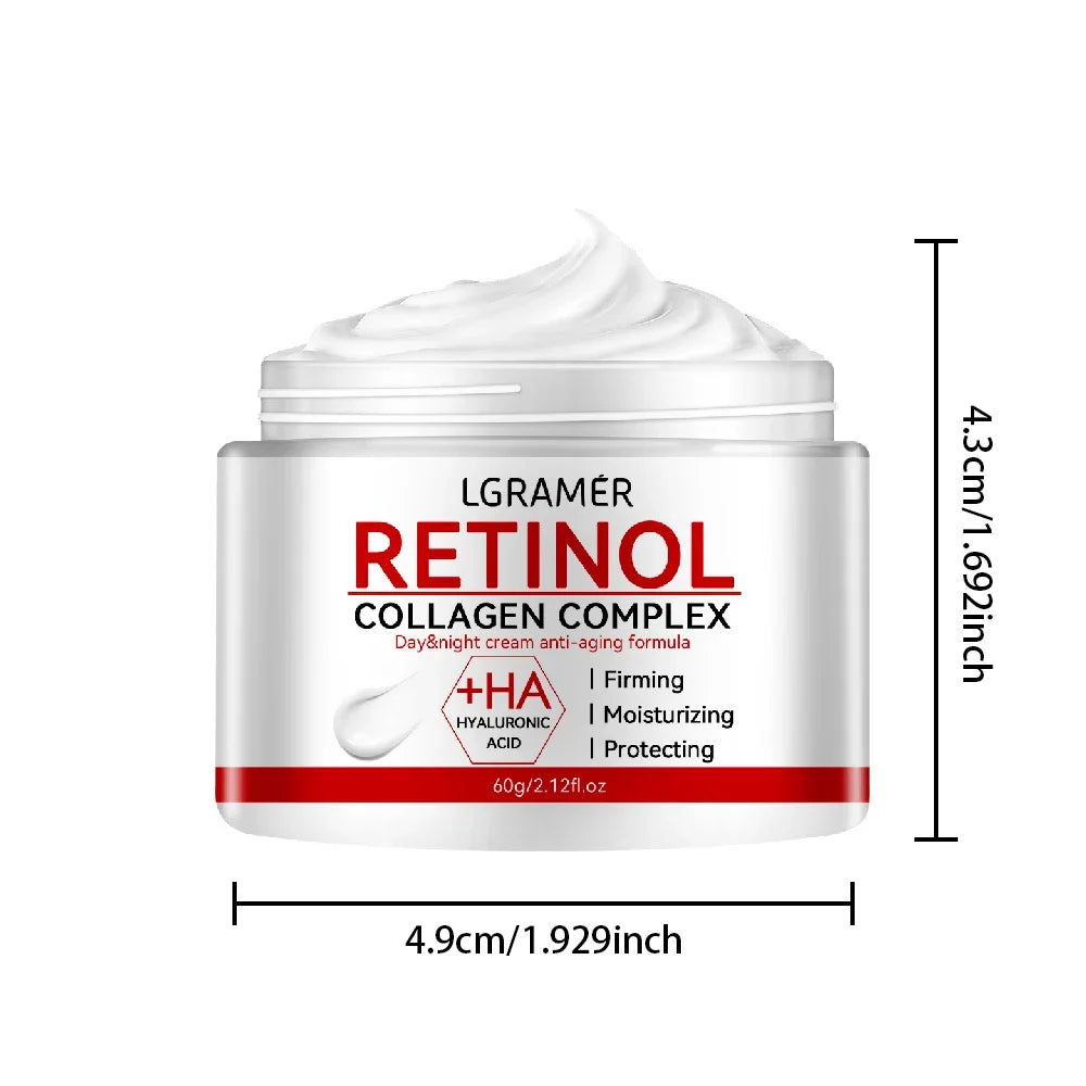 LGRAMER Retinol Lifting & Firming Face Cream – Collagen Moisturizer for Wrinkles, Brightening & Whitening (30g/60g)