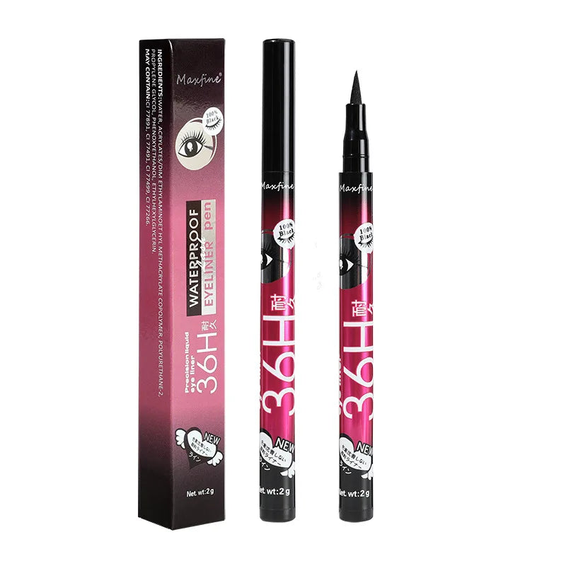 MAXFINE Waterproof Liquid Eyeliner – Long Lasting, Smudge-Proof & Quick Dry Formula