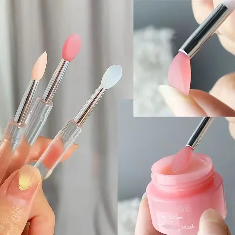فرشاة مكياج العيون والشفاه متعددة الوظائف من السيليكون من LuxuryGlow - محمولة وصحية