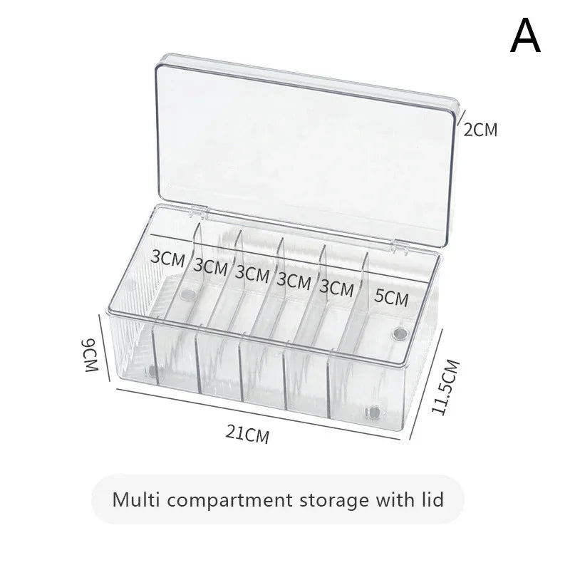 LuxuryGlow Acrylic Eyelash Extension Tool Organizer with Cover – Lash Glue & Tweezer Storage Box