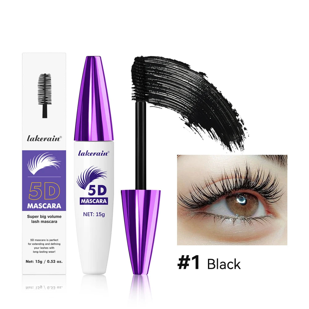 ibcccndc 5D Waterproof Fiber Mascara – Lengthening, Volumizing & Curling
